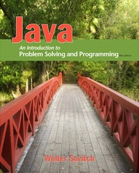 Walter Savitch Java: An Introduction to Problem Solving and Programming